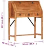 vidaXL Scrivania 90×40×107 cm in legno massiccio di acacia Anteprima dell’immagine prodotto 7
