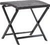 vidaXL Skladacia stolička Poly Rattan Brown Náhľad obrázku produktu 6