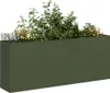A long, rectangular planter filled with various plants and flowers, set against a white background. Produktbild-Vorschau