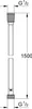 Grohe sprchová hadice Silverflex TwistStop 1500 mm chrom, 1 Náhled obrázku produktu 3