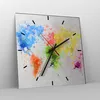 Wanduhr - Quadrat - Glasuhr - Karte Welt modern - 30x30cm - Produktbild-Vorschau 4