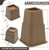 JustValue Möbelerhöher Set Braun – 8/13/20 cm – Max. 600 kg Produktbild-Vorschau 9