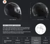 SucceBuy casco da moto, casco smart ABS non mascherato 3/4 Anteprima dell’immagine prodotto 2