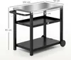 Outsunny Grillwagen 3-Etagen Servierwagen mit Arbeitsfläche Produktbild-Vorschau 3