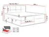 A diagram showing the dimensions of a bed frame and mattress. Náhled obrázku produktu