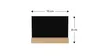 A mini blackboard with a wooden base, showing dimensions. Anteprima dell’immagine prodotto