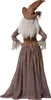 Back view of a woman wearing a traditional witch costume. Produktbild-Vorschau