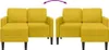 vidaXL 2-Sitzer-Sofa mit Chaiselongue L-Form Gelb 125 cm Produktbild-Vorschau 6