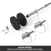 An exploded view diagram showing how to attach weight plates to a barbell using spring collars. Produktbild-Vorschau