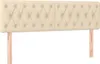 Boxspringbett mit Matratze Creme 140x190 cm Stoff Produktbild-Vorschau 6