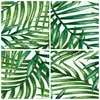 A collage of four close-up images of green palm leaves against a white background. Produktbild-Vorschau