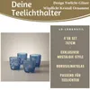 LS-LebenStil 4´er Set Glas Teelichthalter Retro Blau 7cm Produktbild-Vorschau 2