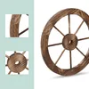 Relaxdays Wagenrad aus Holz, 2er Set, Deko für Garten, Produktbild-Vorschau 5