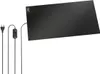 A black rectangular heating pad with a power cord and dimmer switch, shown on a white background. Produktbild-Vorschau