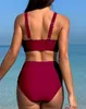 ASKSA Damen Bikini Set Push Up Bauchweg Badeanzug y V Produktbild-Vorschau 4