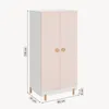 Kinderkast 'Vaarentaa', 126 x 60 x 41 cm, wit / roze Productafbeelding-voorbeeld 3