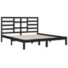 vidaXL Massivholzbett Schwarz 200x200 cm Produktbild-Vorschau 3