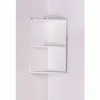 A white corner shelf unit mounted on a light gray wall. Náhled obrázku produktu
