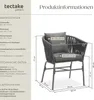 tectake® Stuhlset Valeiras im Rope-Design, dicke Polster, Produktbild-Vorschau 5