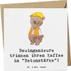Mr. & Mrs. Panda faltkarte Bauingenieur Kaffee - Weiß - Produktbild-Vorschau 1