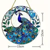 GKA Sonnenfänger Pfau 15 cm Buntglas Lichtfänger Produktbild-Vorschau 4