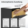 Wiltec Paketkasten schwarz 460 x 450 x 1400 mm, Paketbox Produktbild-Vorschau 3