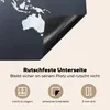 KitchenYeah© Herdabdeckplatte Weltkarte - Einfach - Schwarz Produktbild-Vorschau 5