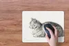 MuchoWow® Mauspad Mousepad Liegende Katze - Gemälde von Produktbild-Vorschau 3