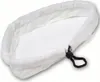 A white microfiber mop cover with a drawstring closure is shown against a white background. Podgląd zdjęcia produktu
