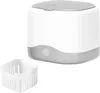 A white and gray ultrasonic cleaner with a white basket accessory, shown on a white background. Produktbild-Vorschau