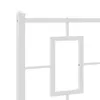 Postel s čelem a nohou kovová bílá 80x200 cm Náhled obrázku produktu 9