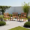 Gartensessel Herz Teakholz Massivholz Gartenstuhl Holzstuhl Produktbild-Vorschau 7