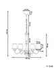 A diagram showing the dimensions of a chandelier. Náhled obrázku produktu