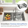 ANW HOME Küchenspüle 78x43 cm Doppelbecken Edelstahl 304 Produktbild-Vorschau 7