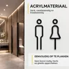 Toilettenschilder selbstklebend, Acryl, 18 cm, 2 Stück, schwarz Productafbeelding-voorbeeld
