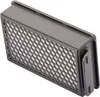 A close-up, angled view of a grey filter with a hexagonal pattern. Produktbild-Vorschau