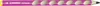 A pink pencil with light green circular indentations and a yellow end. Produktbild-Vorschau