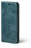 A teal flip cover phone case is shown against a white background. Produktbild-Vorschau