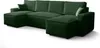 A dark green sectional sofa with a chaise lounge on each side, shown from a front-side angle against a white background. Náhľad obrázku produktu
