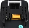 The back of a black battery pack for a power tool. Produktbild-Vorschau