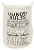 Zeller Collecteur de linge Laundry Rules, toile, tissu, Voir les images du produit 4