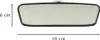 A rearview mirror with dimensions indicated. Produktbild-Vorschau