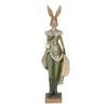 Clayre & Eef Figurine Lapin 11x8x33 cm Vert Polyrésine Voir les images du produit 1