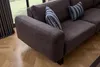 Designer Ecksofa L Form Polster Textil Modern Braun Luxus Produktbild-Vorschau 3