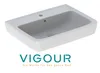 VIGOUR Clivia Lavabo carré 60 x 48 cm avec trou pour Voir les images du produit 1