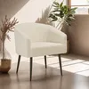 Fauteuil Mysig beige, rembourrage épais et tissu bouclette Voir les images du produit 9