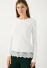 MORE & MORE Longsleeve with Lace 0041 off white 38 Produktbild-Vorschau 3
