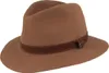 Borsalino feiner Hasenhaarhut Rustico Traveller mit Lederband in beige