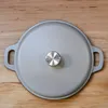 osoltus Gusseisen Bauernpfanne m. Deckel 30cm hellgrau Produktbild-Vorschau 6