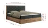 MKS MEBLE Boxspringbett 180x200 mit Bettkasten Eiche, Produktbild-Vorschau 6